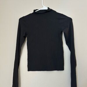 SKIMS Black Long Sleeve Top